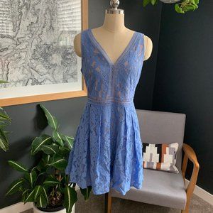 Blue lace dress